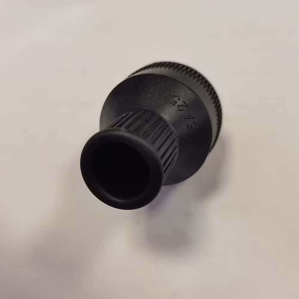 Black White Rubber Plastic 10A 250V 2pin Rewirable Male Electric Power Plug