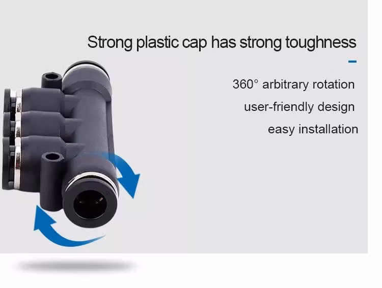 High Quality Pk-10 5 Way Thread Air Hose Tube Connector Plastic Pneumatic One Touch Fitting Quick Fitting Connector