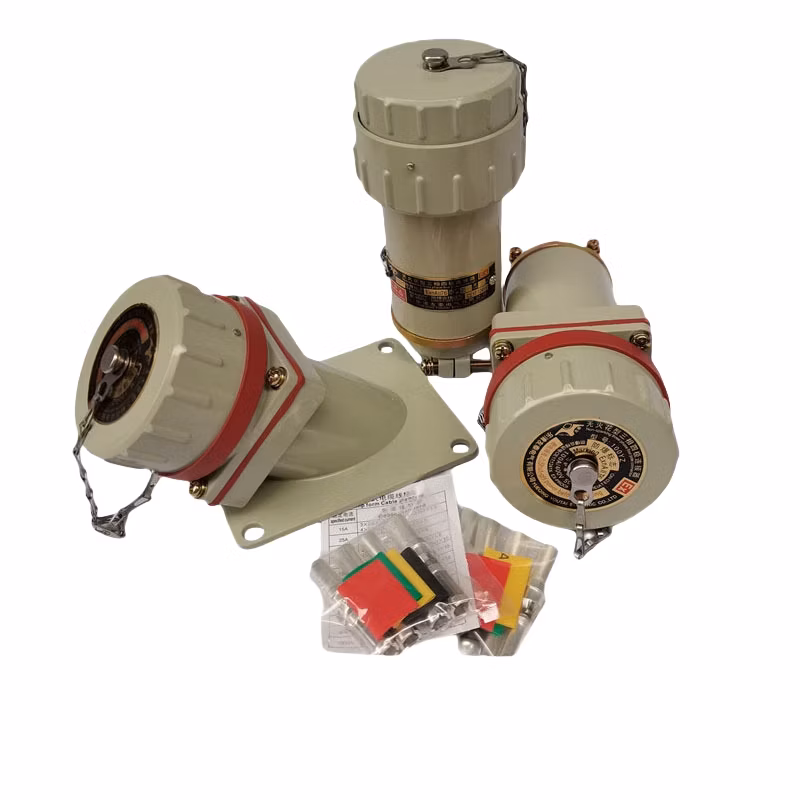 Zone 2 Aluminium Alloy 15A-300A Socket Customized Waterproof Plug Fittings