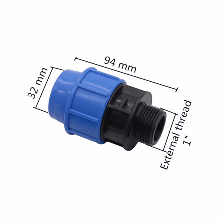 32mm Pipe Connector End Plug Straight Tee Elbow Type Garden Irrigation Water Connectors Pipe Connection Fittings