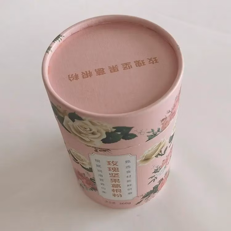 Custom Canister Cardboard Cylinder Round Box Paper Tube Packaging Box for Cosmetic Gift