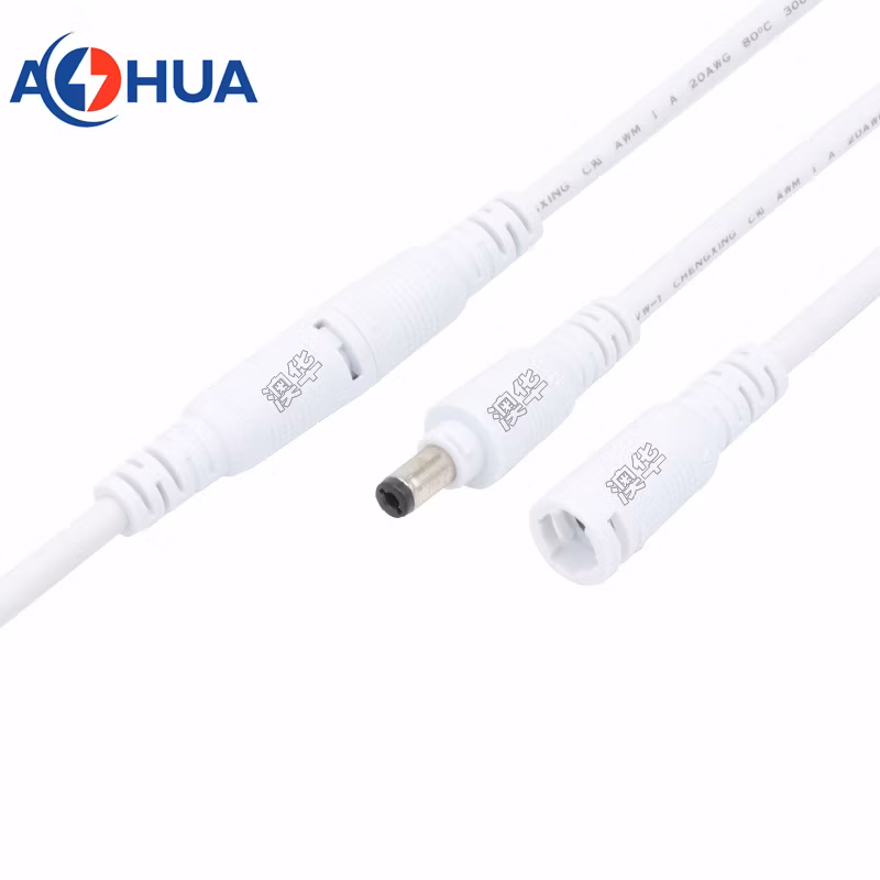 Car Video Monitoring System DC Power M13 Quick Connector 5.5*2.1 5.5*2.5mm Molded with Cable Connector