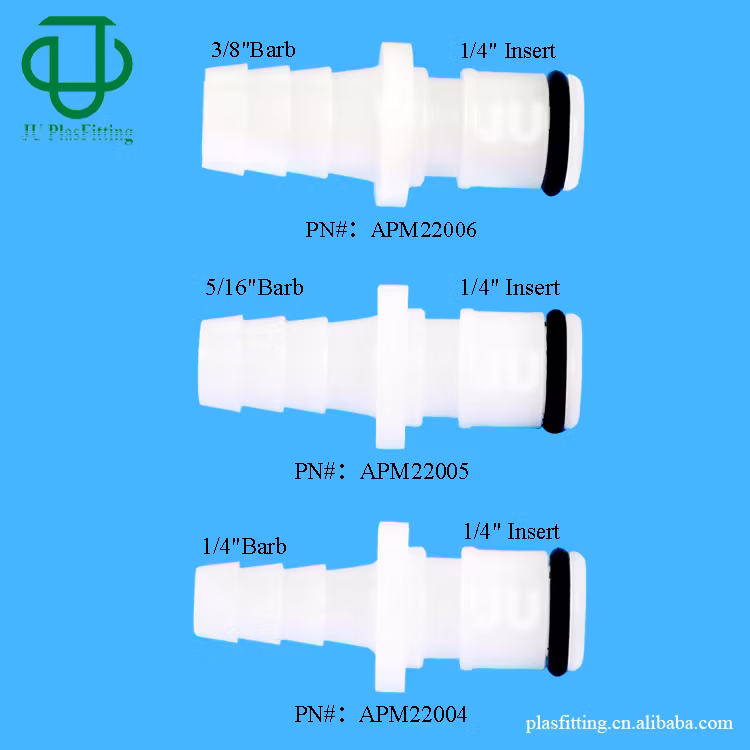 1/4 5/16 3/8 Inch Plastic Elbow Quick Disconnect Hose Barbed Fittings CPC Non-Valved Male Insert Coupling POM Connector Quick Connectors