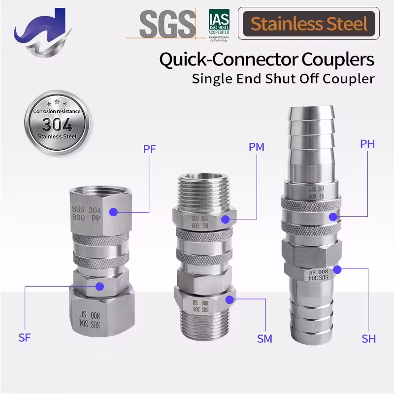 Stainless Steel Quick Connect Coupler for Quick Release
