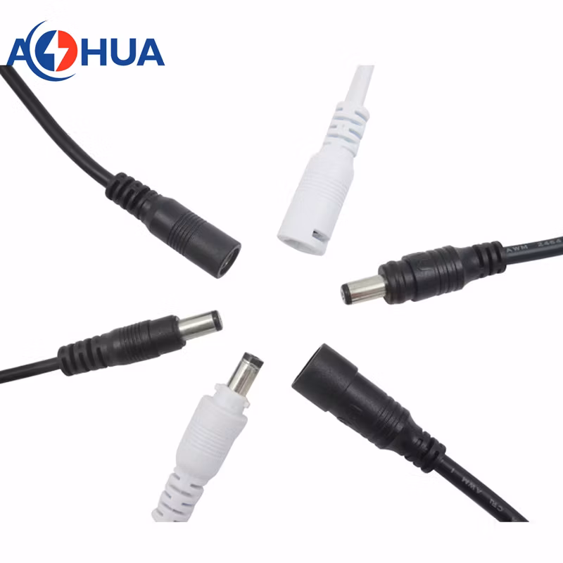 Car Video Monitoring System DC Power M13 Quick Connector 5.5*2.1 5.5*2.5mm Molded with Cable Connector
