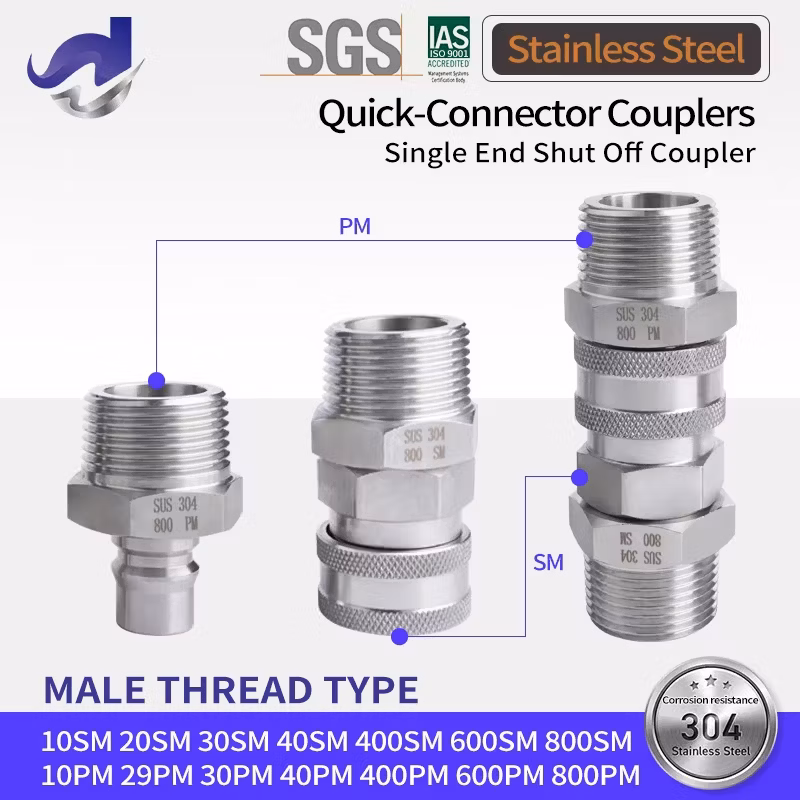 Stainless Steel Quick Connect Coupler for Quick Release