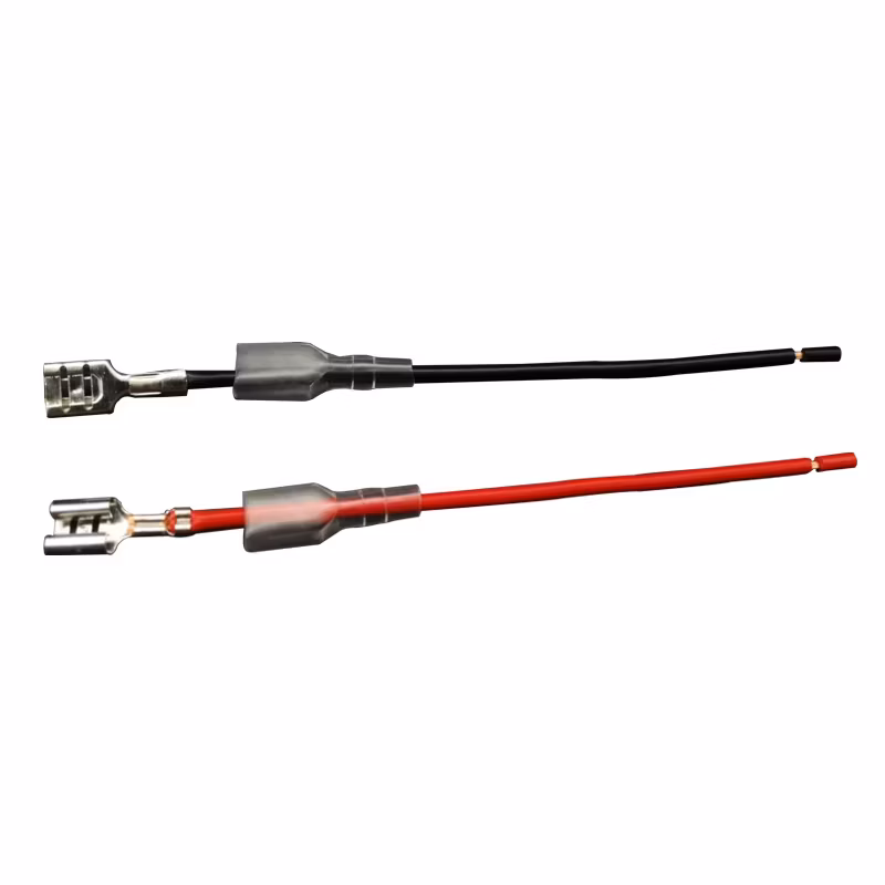 2.8 mm 4.8 mm 6.3 mm Pitch Female Terminals with Safe Lock Plastic Protection Wire Harness Cable Assembly 110 187 250 Series