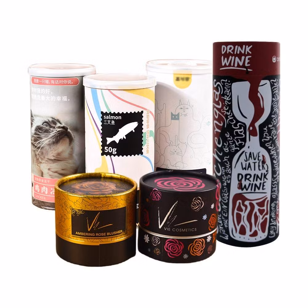 Eco-Friendly Custom Printed Kraft Paper Cans for Unique Product Presentation