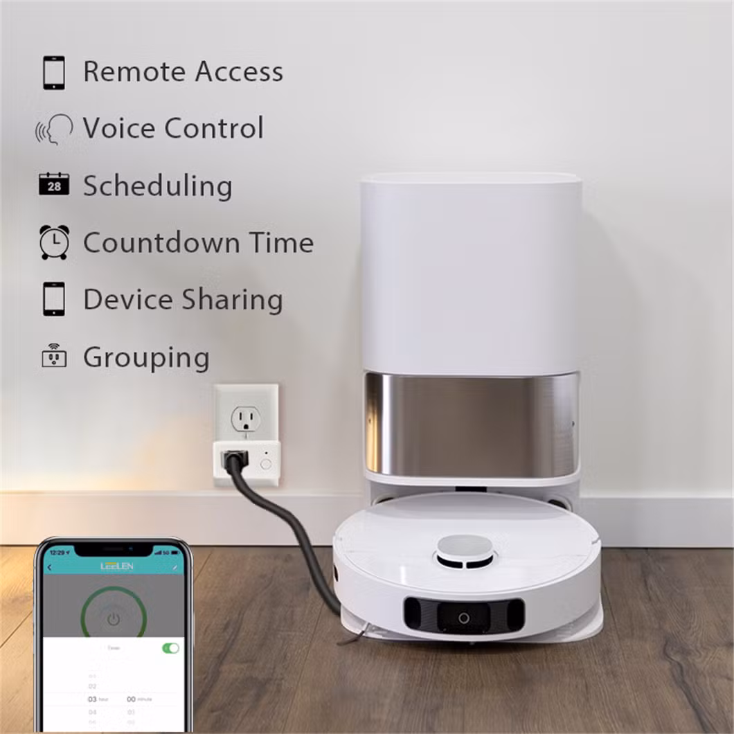 Leelen WiFi Socket Smart Home Product 15A Intelligent Socket Outlet Energy Monitor Remote Control Google Alexa Smart Plug Us
