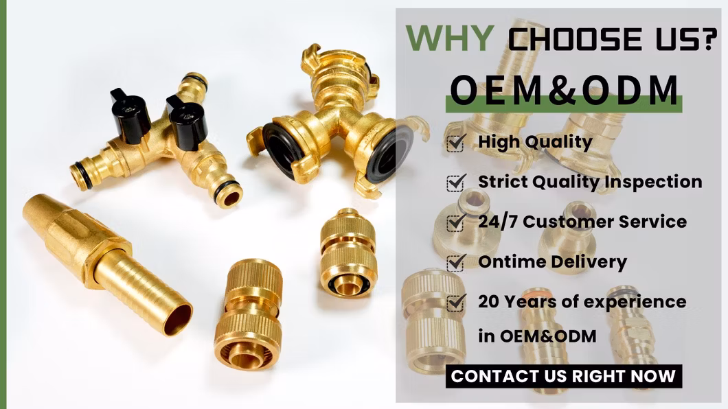 3/4 Inch Brass Quick Connector for Garden Water Hose OEM ODM Sanitary Copper Pipe Steel Connection Fittings