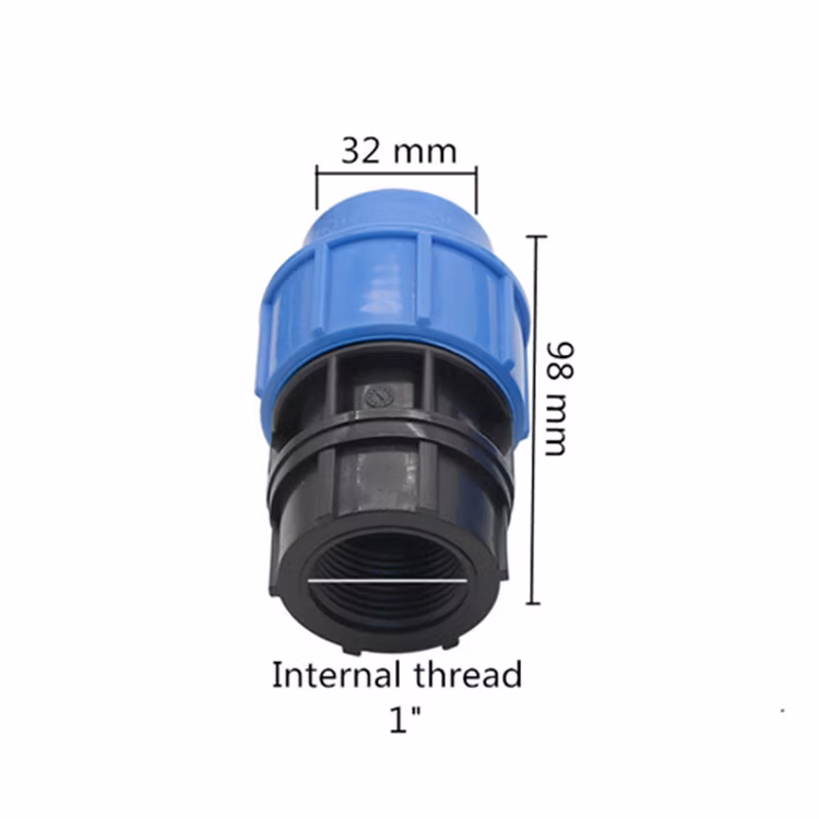 32mm Pipe Connector End Plug Straight Tee Elbow Type Garden Irrigation Water Connectors Pipe Connection Fittings