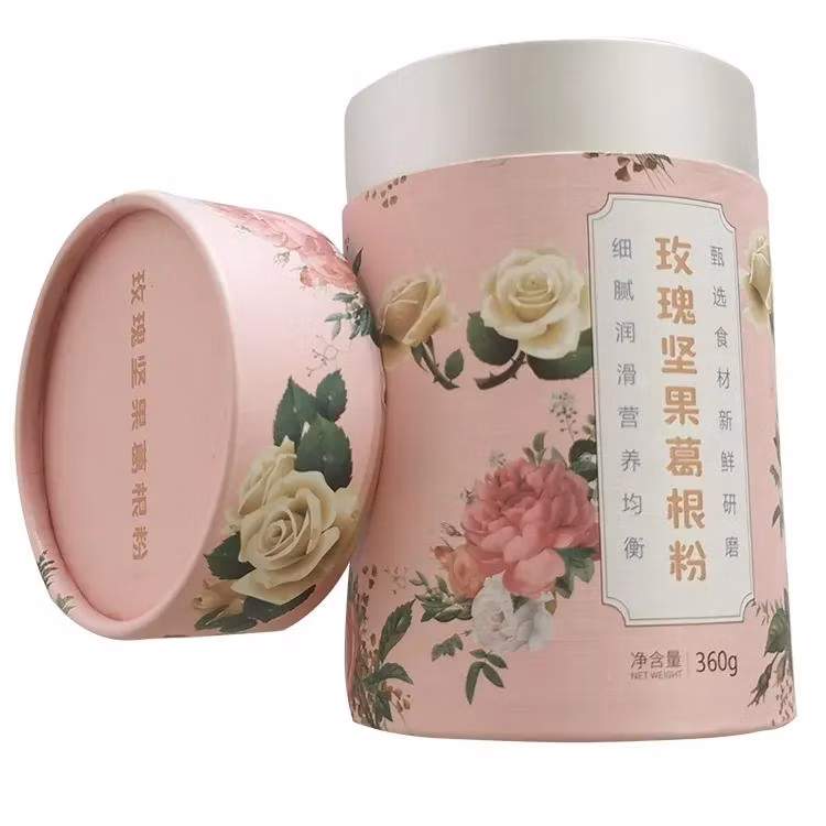 Custom Canister Cardboard Cylinder Round Box Paper Tube Packaging Box for Cosmetic Gift