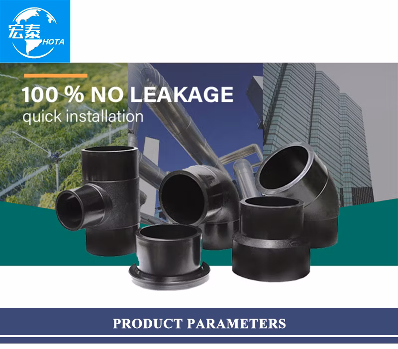 PE100 Poly Pipe HDPE Electrofusion Fitting Elbow Tee Joints for PE Pipes Clamps Electro Butt Fusion Fitting of Pipe