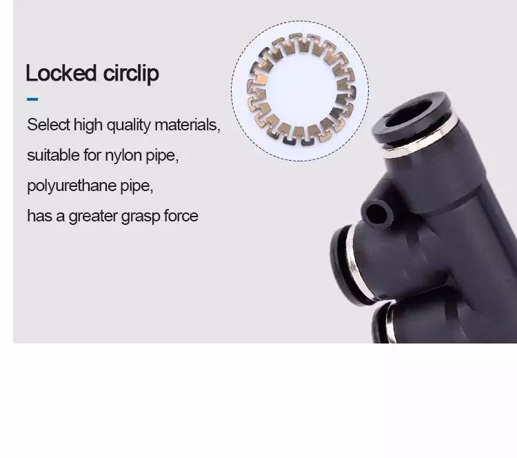 High Quality Pk-10 5 Way Thread Air Hose Tube Connector Plastic Pneumatic One Touch Fitting Quick Fitting Connector
