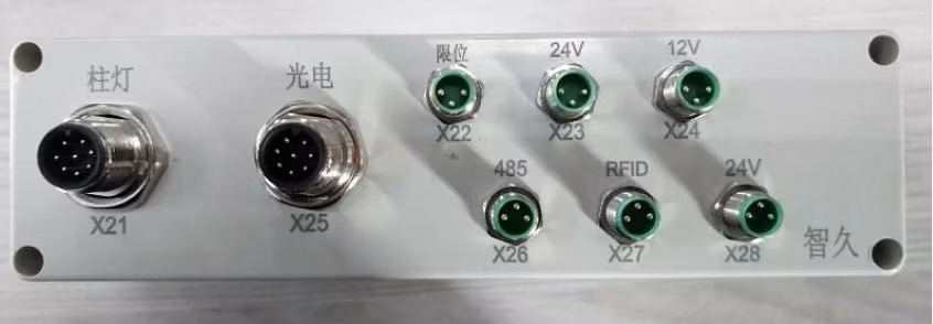 M12 Plate Connector 8pin Female Flange Installtion Front Panel