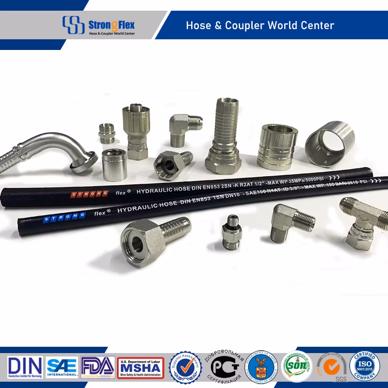 Flexible Steel Wire Fuel Oil Hydraulic Hose Assembly with Both End Fitting