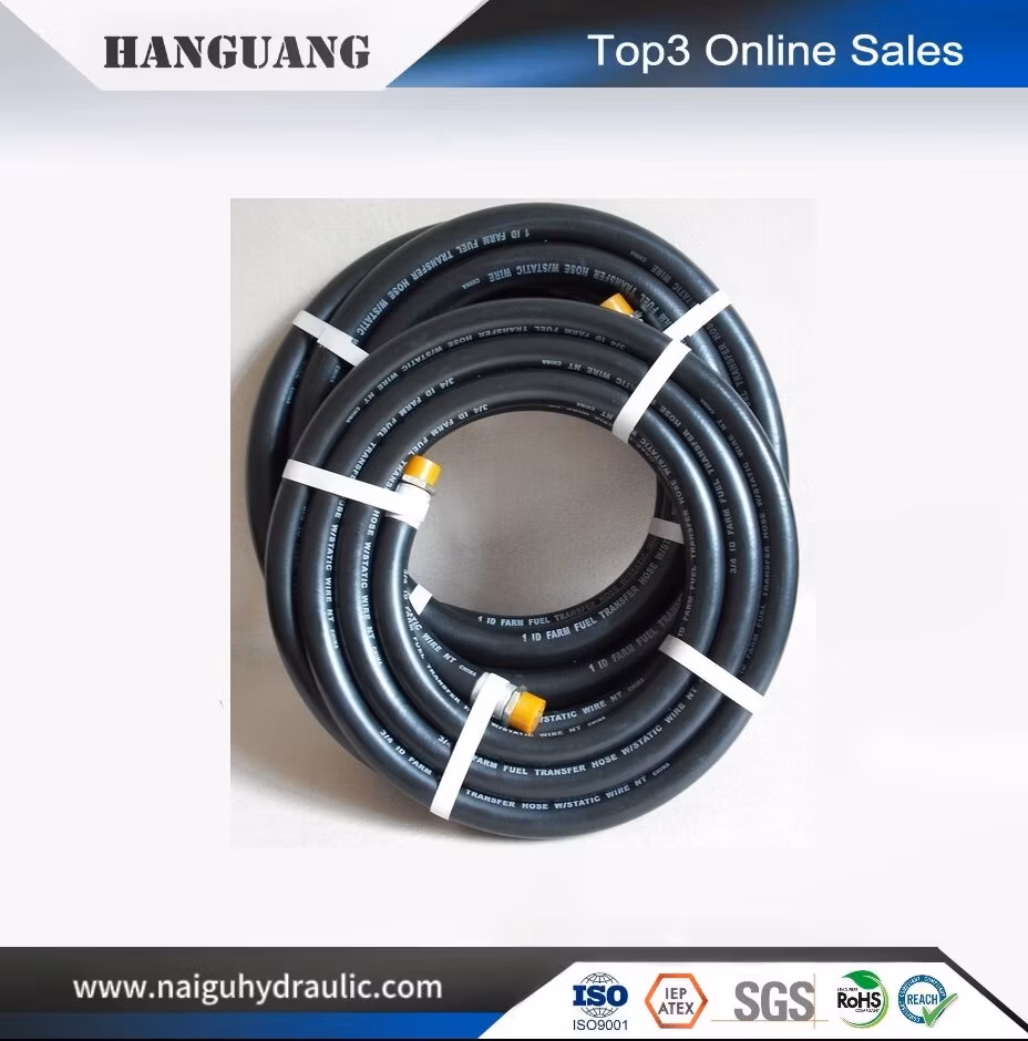 NBR Rubber Fuel Oil Hose Diesel Transfer/Delivery W/Static Wire for Tank & Pump