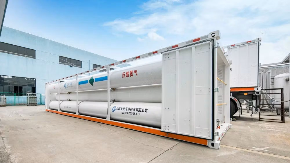 Factory Helium Gas Tank Tube Trailer Pure 99.999% Helium Gas Cylinder