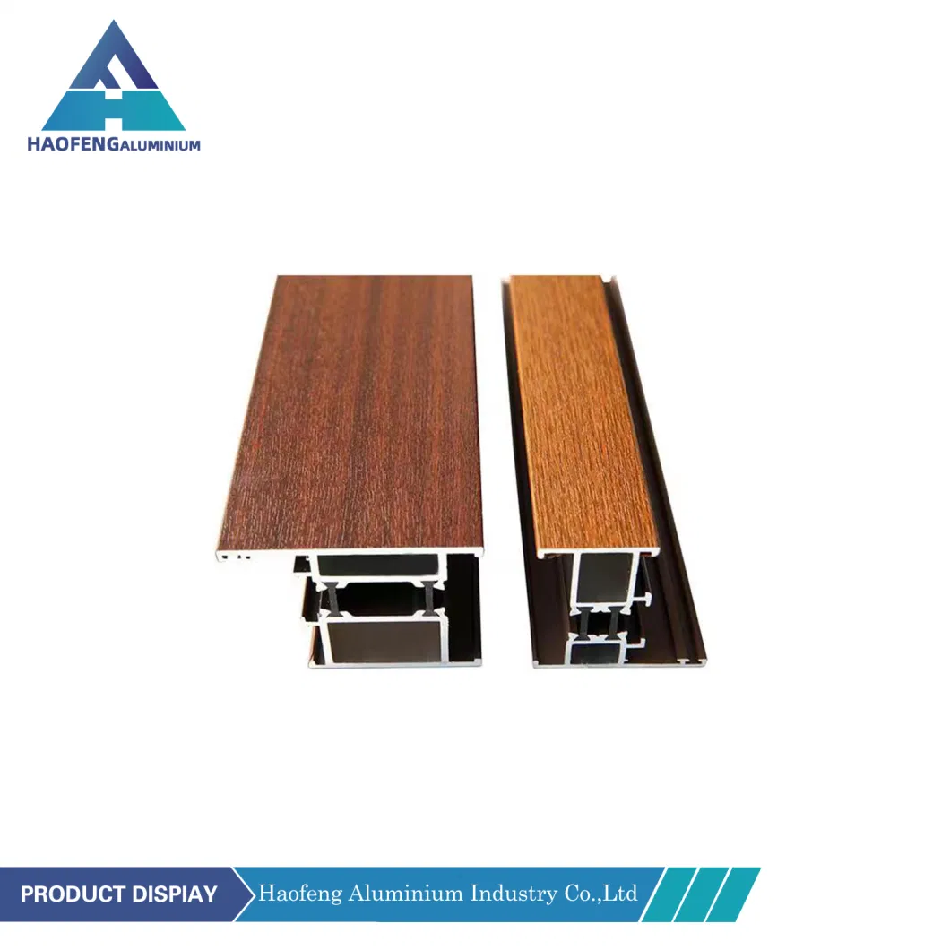 Aluminum Wood Grain Printed Office Partition Aluminum Profiles Aluminum Square Hollow Tube