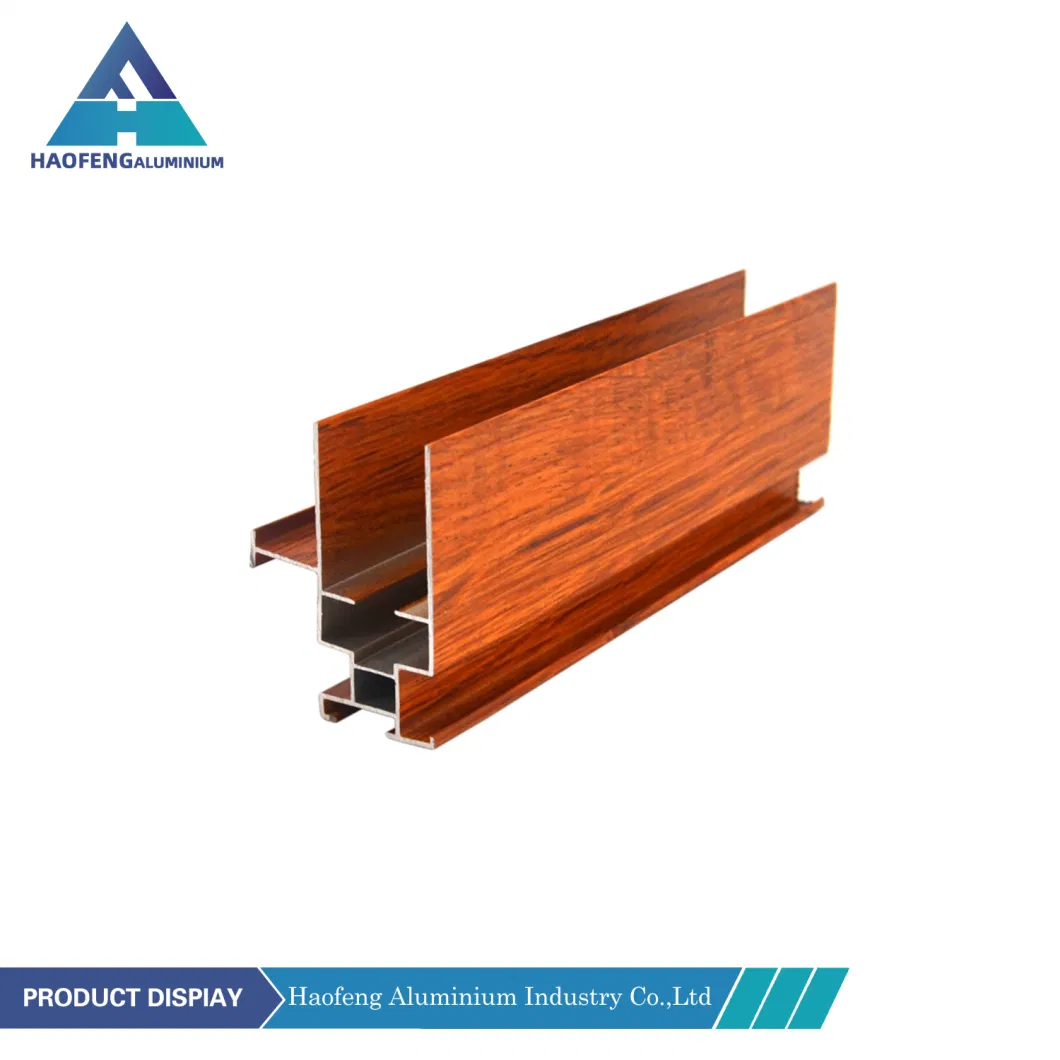 Aluminum Wood Grain Printed Office Partition Aluminum Profiles Aluminum Square Hollow Tube