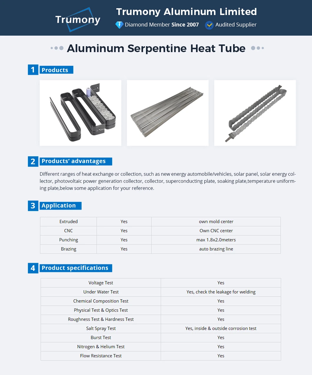 Cheap Price Aluminum Serpentine Tube for Cylindrical Battery Cells Cooling