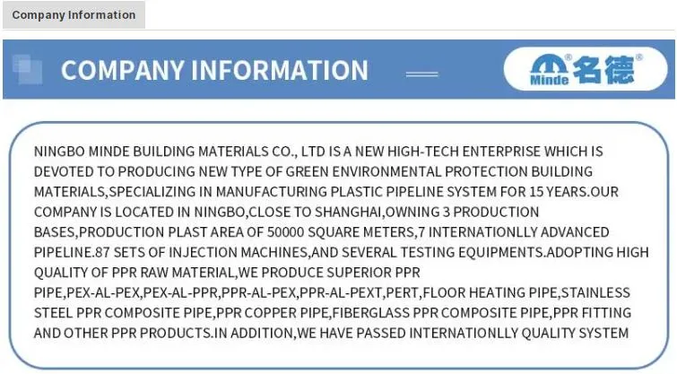 Minde Factory Price 99.9% Copper Water Pipe with Tp2 Raw Material