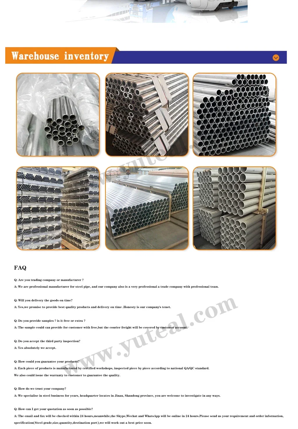 Professional Manufacture 6061 6063 6005 6009 6010 6066 Seamless Aluminum/Aluminium Pipe/Tube Copper Tube/Pipe Brass Tube/Pipe Stainless Steel Tube/Pipe