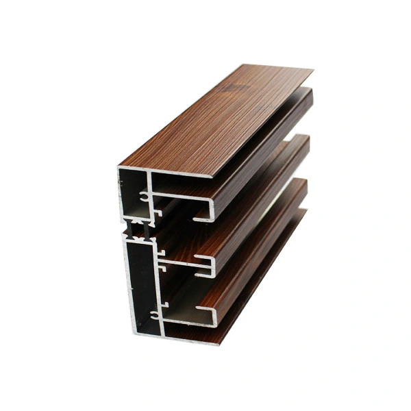 Aluminum Wood Grain Printed Office Partition Aluminum Profiles Aluminum Square Hollow Tube