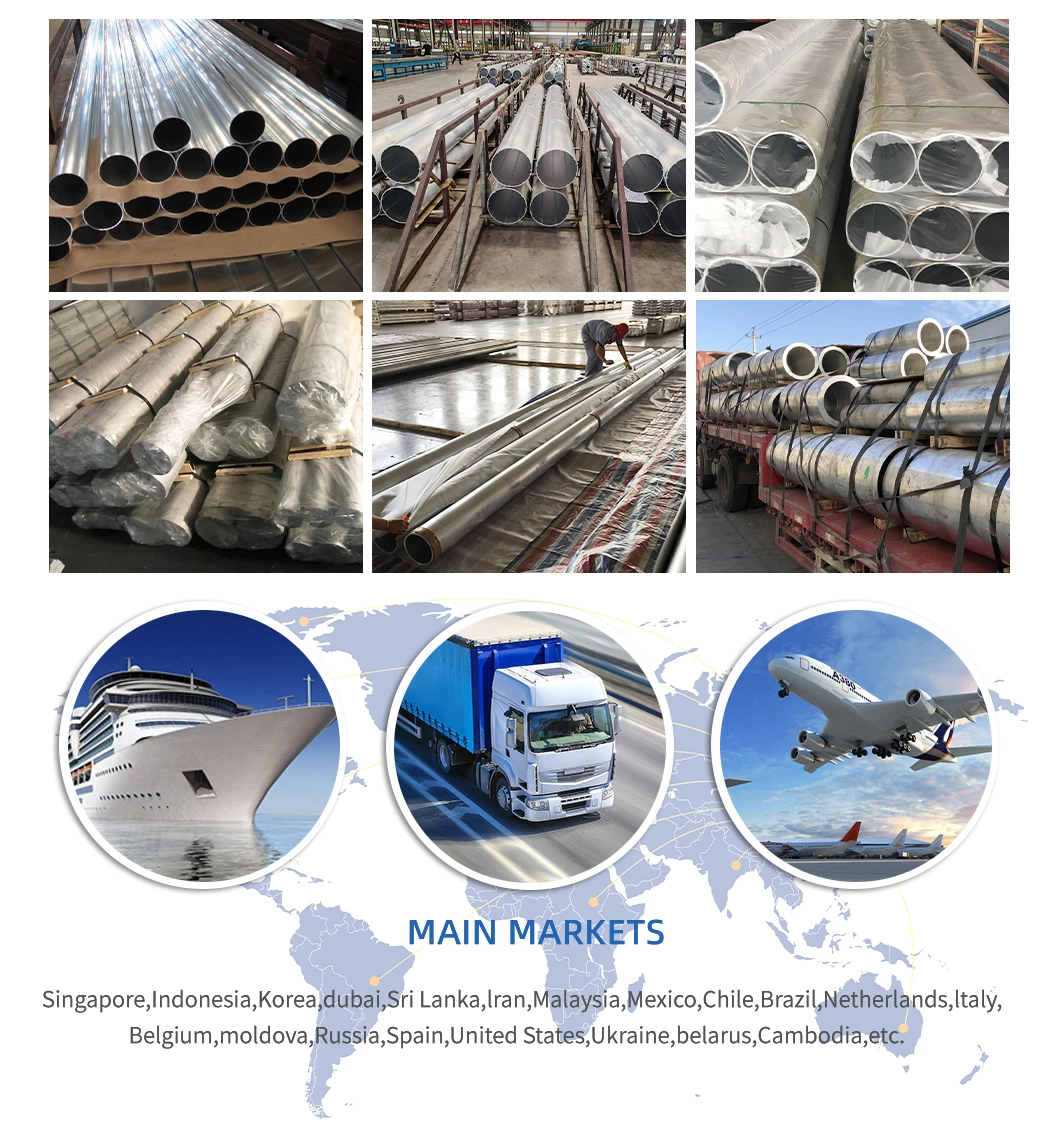 Best Prices Custom Mill 10mm 20mm 30mm 50mm 100mm 150mm Outer Diameter 7072 7003 7050 7075 Aluminum Seemless Round Tube Pipes 3-6 Meters