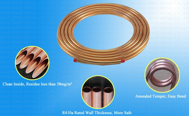 60FT Type L Flexible Copper Tube for Water and Gas