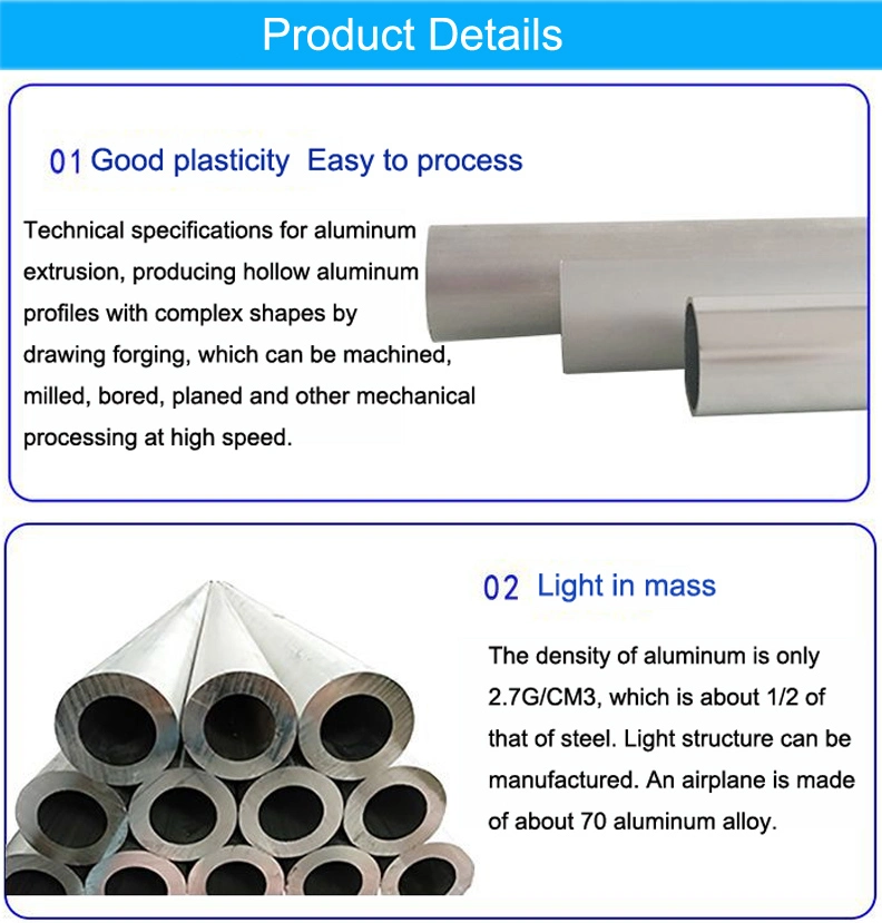 Factory Direct 6061 6063 7075 Aluminum Alloy Pipe Extruded Aluminum Round Square Tube