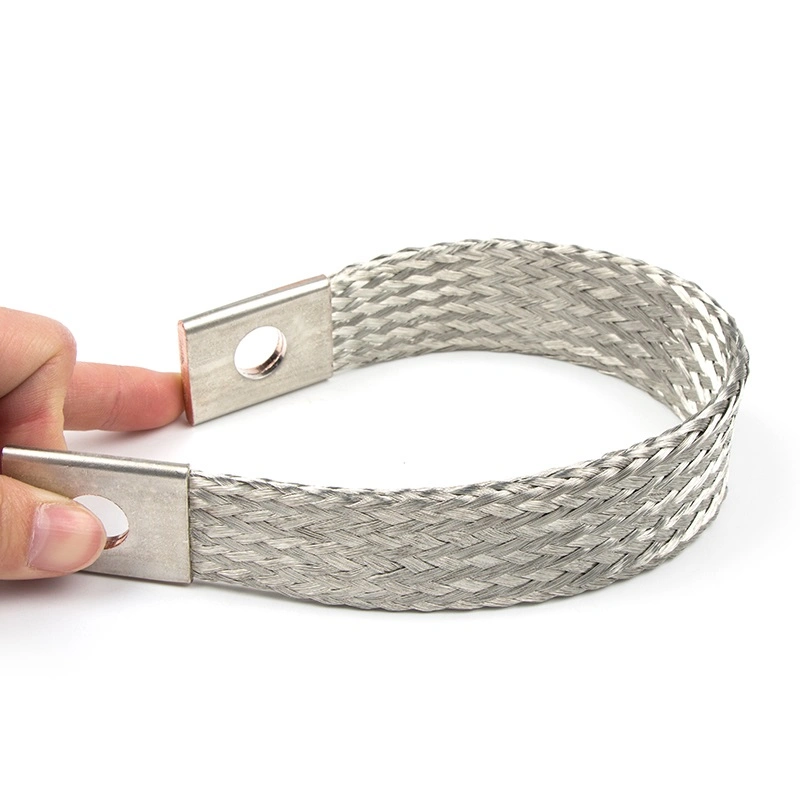 Good-Quality Copper Earth Strap 16sqmm Cu-ETP 120A Braided Battery Ground Strap Energy Saving