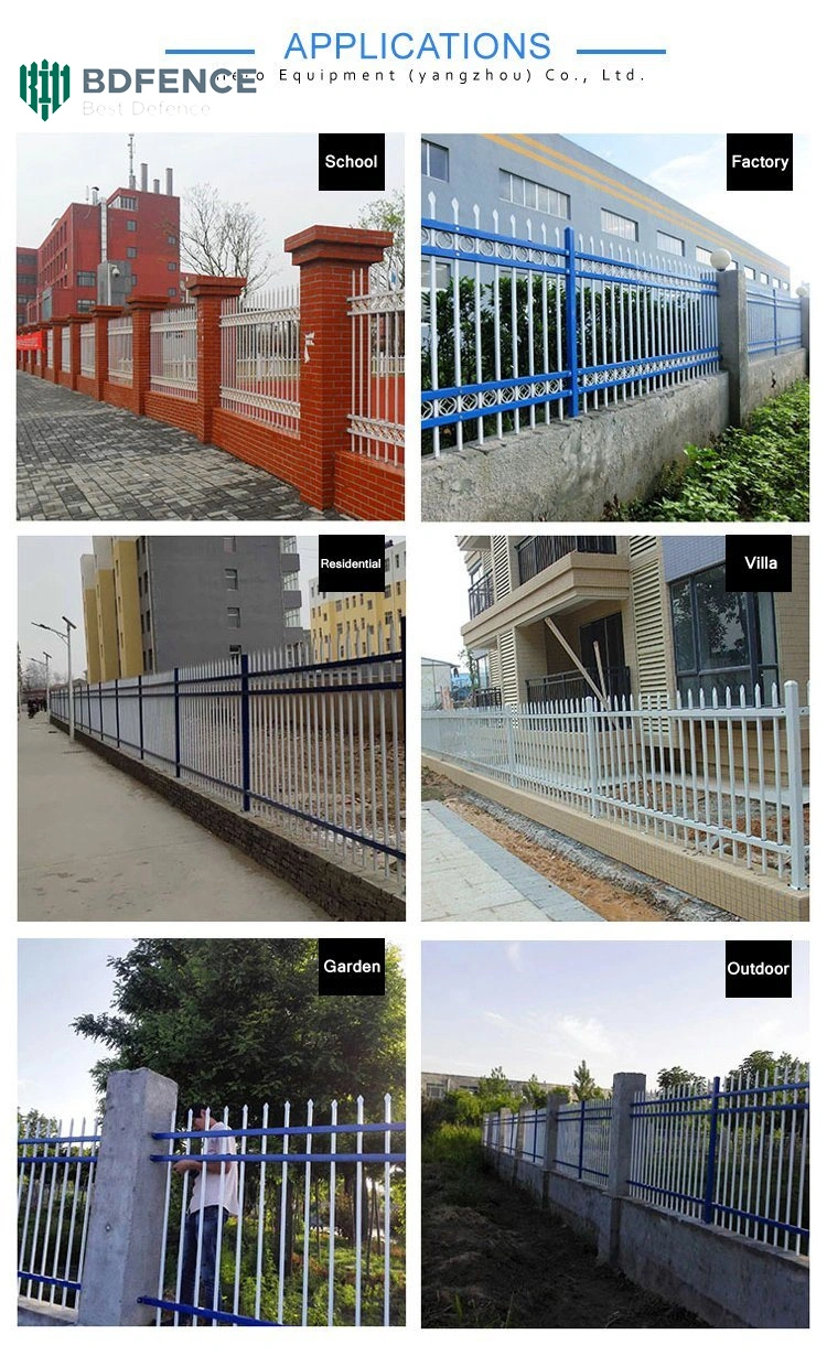 Aluminium Alloy Fence Steel Metal Picket Ornamental Fence Tubular Steel Fence