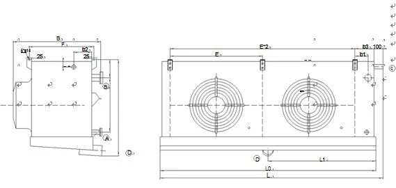 Wholesale Price Dl-125/Dd-100/DJ-70 Copper Tube and Aluminum Fin Lightweight and Durable for Cold Storage Air Cooler