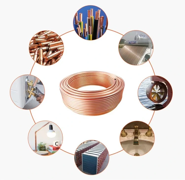 Copper Pipe Refrigeration Parts Copper Tube Brass Tube Brass Pipe ASTM Copper Tubing Bronze Tubes Seamless Brass Tube