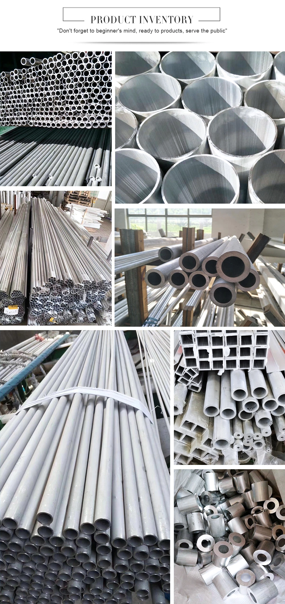 6082/7075/1050/6061/6063 Aluminium Alloy Seamless Round Pipe Tube