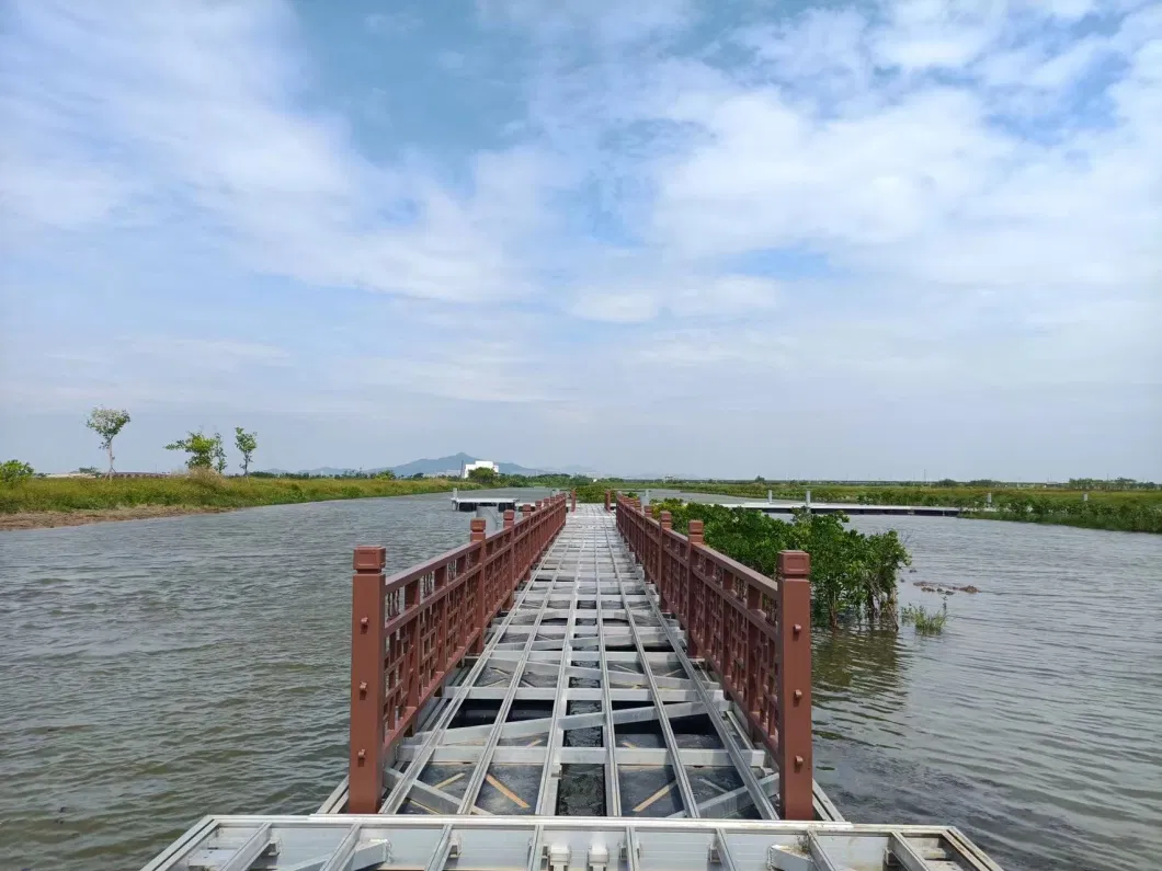 Factory Price Aluminum Strong Structure Pontoon Floats with Pedestal