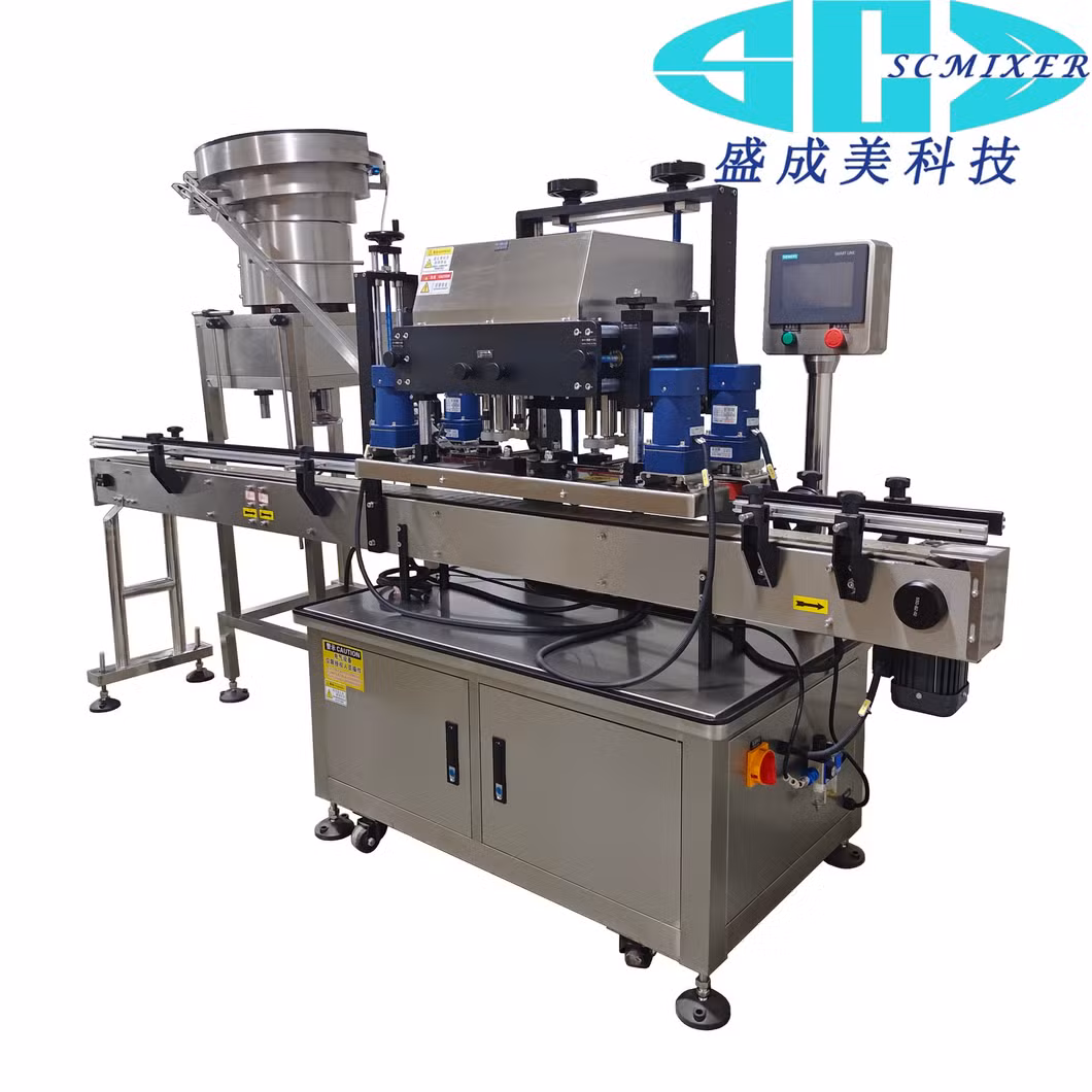 Automatic Vertical Servo Capping Machine Glass Plastic Spray Bottle Capping Machines