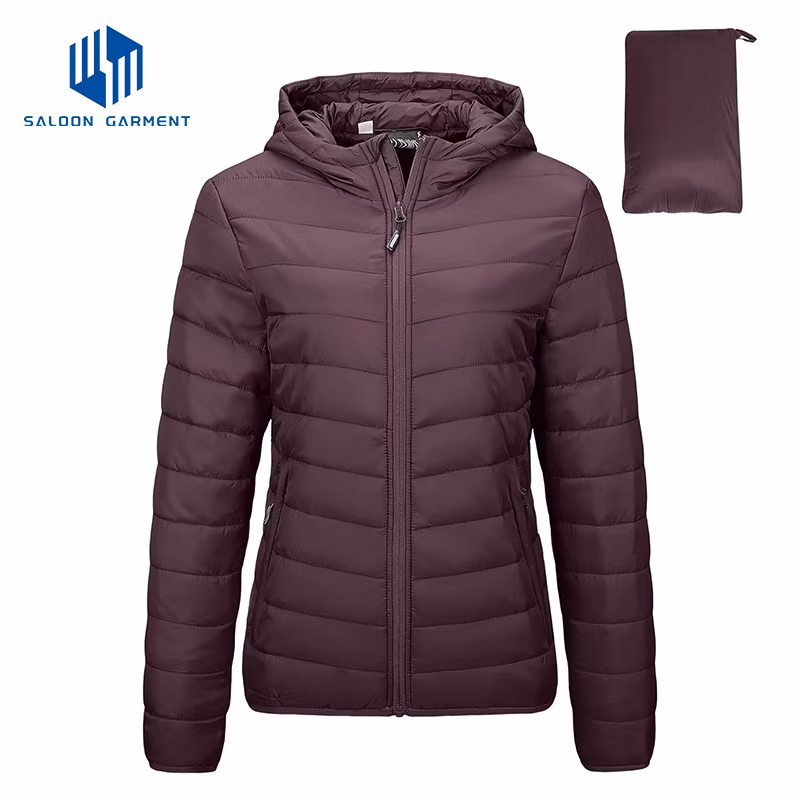 Women′s Winter Fleece Coat Water-Resistant Packable Padded Puffer Down Jacket