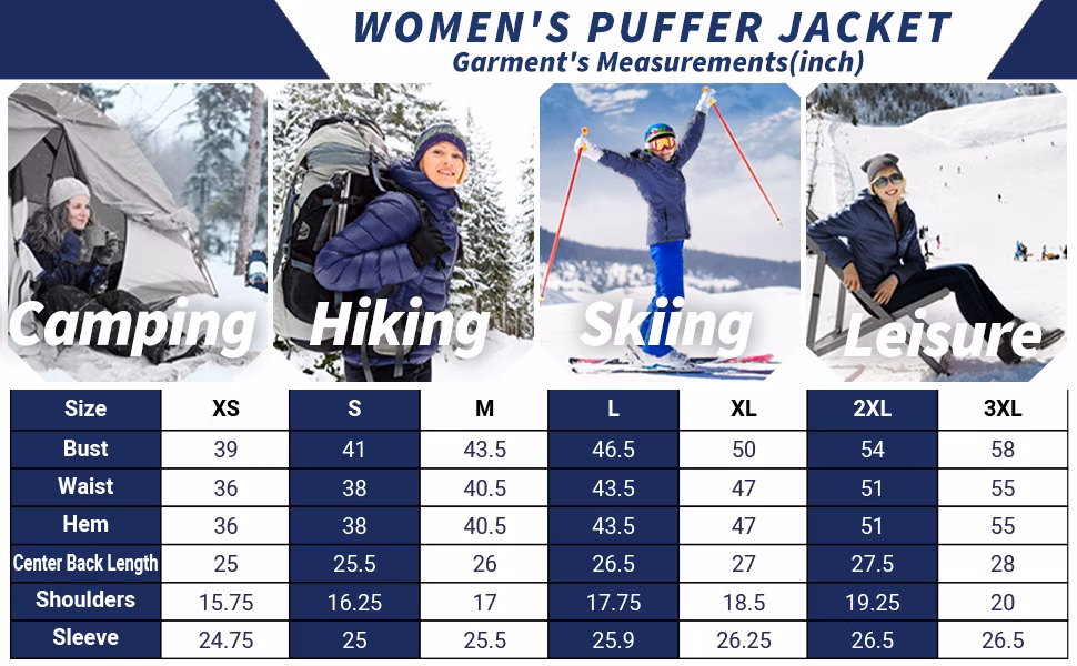 Women′s Winter Fleece Coat Water-Resistant Packable Padded Puffer Down Jacket
