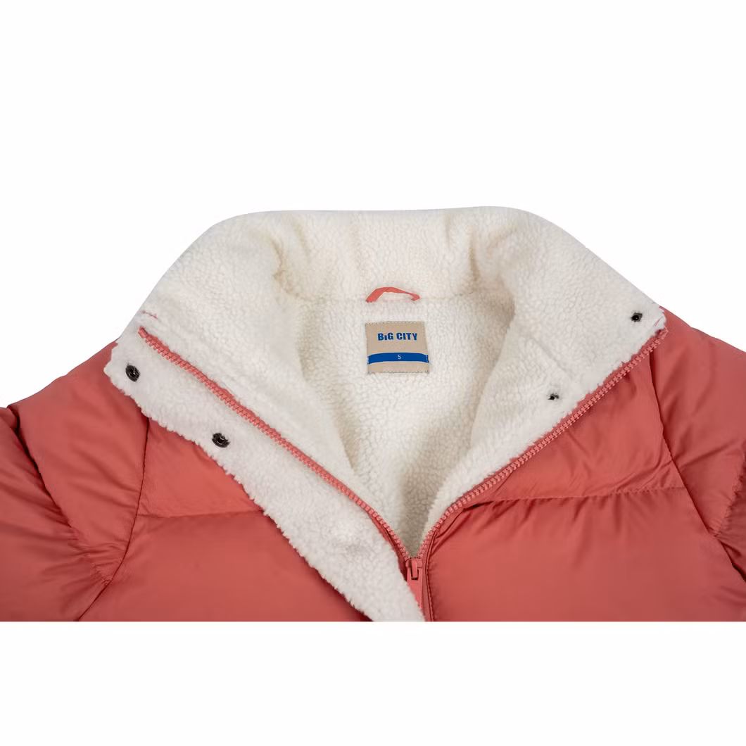 Asiapo China Factory Zara Style Women′s Girls Wide Neck Fashion Winter Warm Windbreaker Outdoor New Style Daily Beautiful Lovely Padded Puffer Jackets