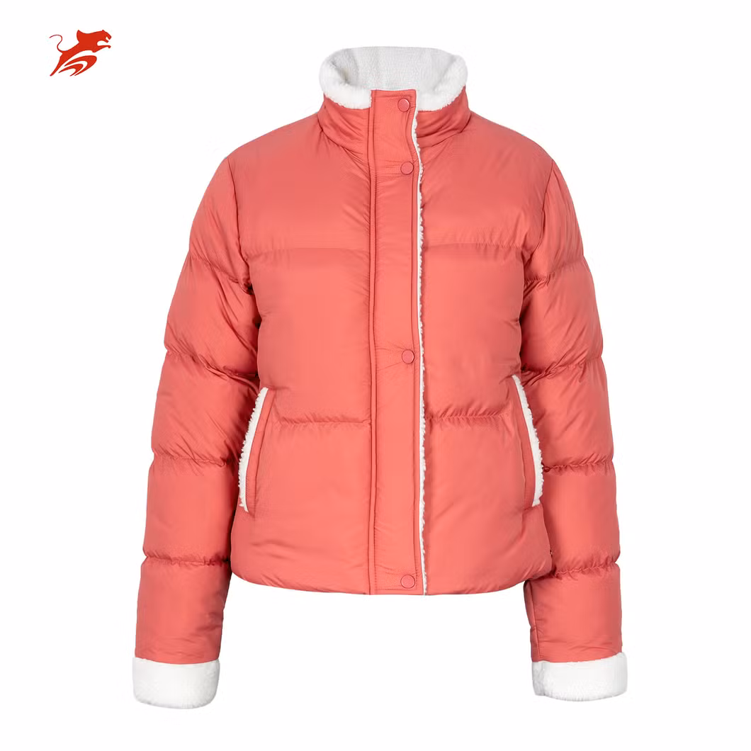 Asiapo China Factory Zara Style Women′s Girls Wide Neck Fashion Winter Warm Windbreaker Outdoor New Style Daily Beautiful Lovely Padded Puffer Jackets