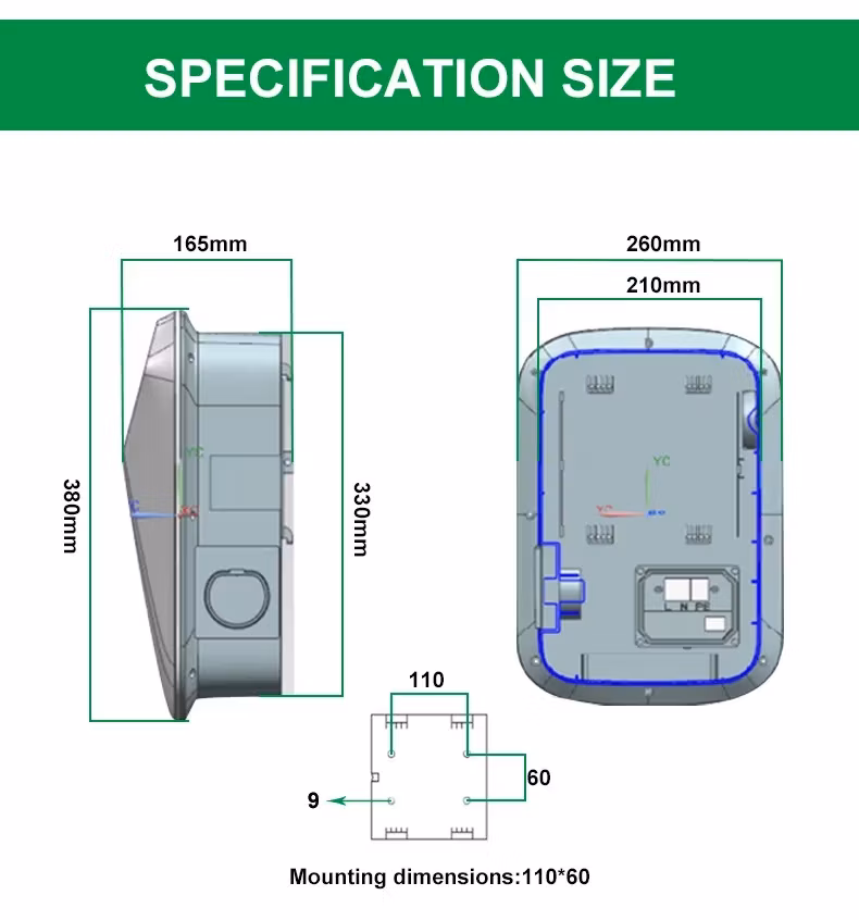 7.4kw Residential EV Charger Promotional OEM Low Price APP Evse Wallbox Low Price Electric Car Charger with Solar Power