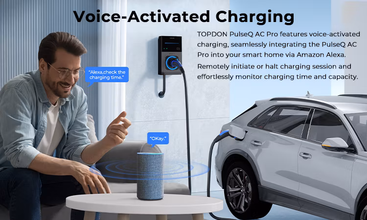 Topdon Factory Pulseq AC PRO 7kw 11kw 22kw Ocpp 16A 32AMP Single 3 Phase Wall Mounted WiFi APP RFID Smart Type 2 EV Charger EV Charging Station for Electric Car