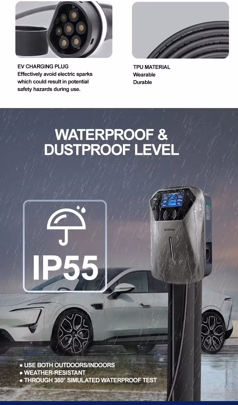 7.4kw Residential EV Charger Promotional OEM Low Price APP Evse Wallbox Low Price Electric Car Charger with Solar Power