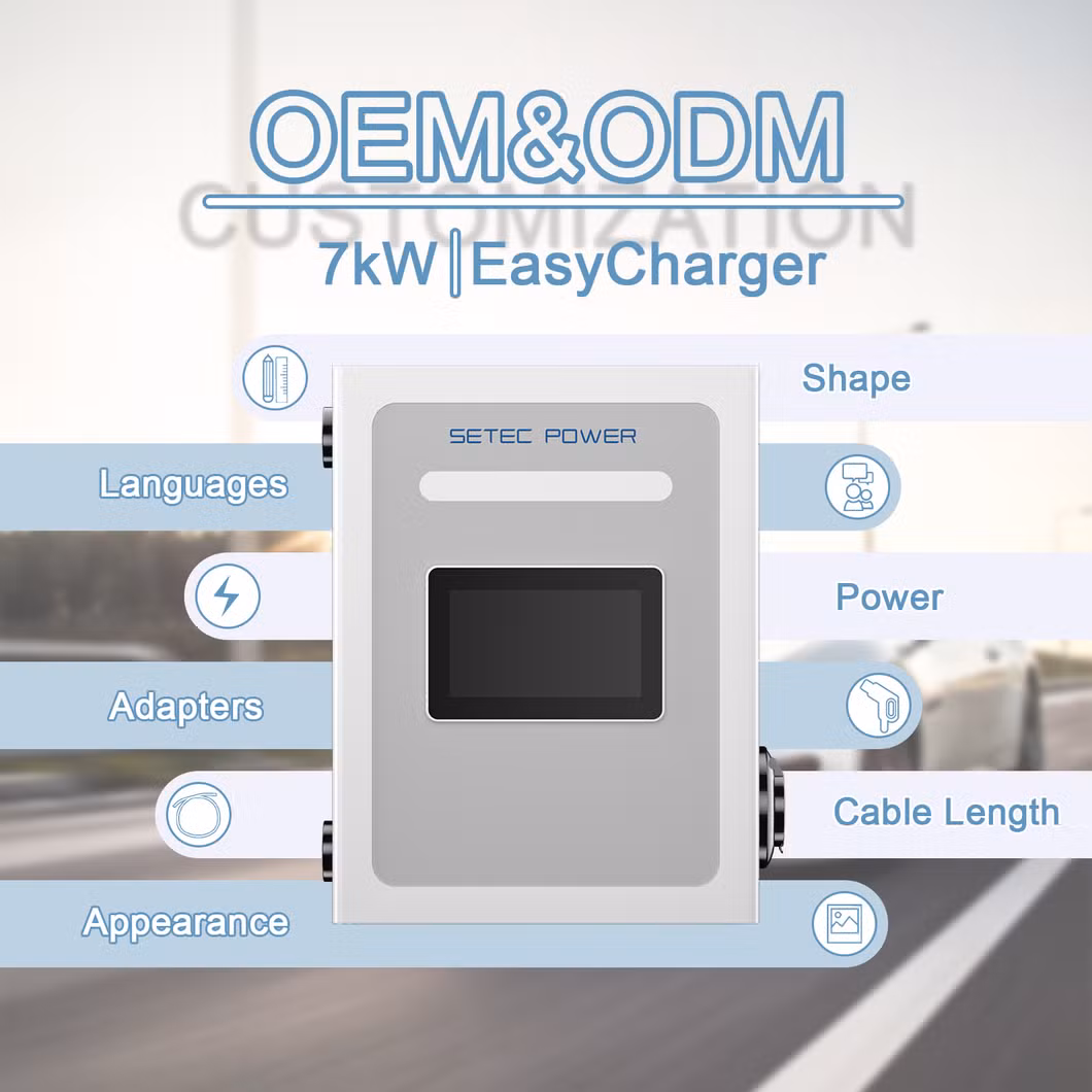 SETEC POWER Type1 Type2 Wallbox Home 7kW EV Charger EasyCharger AC Wall-box Electric Car Charging Station