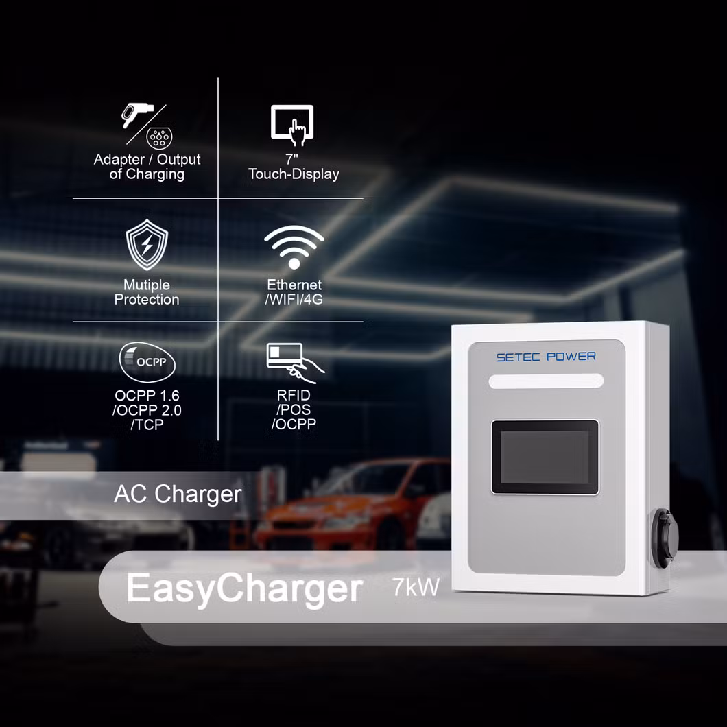 SETEC POWER Type1 Type2 Wallbox Home 7kW EV Charger EasyCharger AC Wall-box Electric Car Charging Station