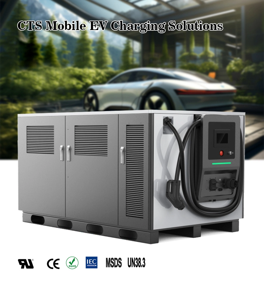 Cts Intelligent Mobile DC EV Charging Station 120kw CCS2 for Emergency Use Build in Battery and Smart BMS