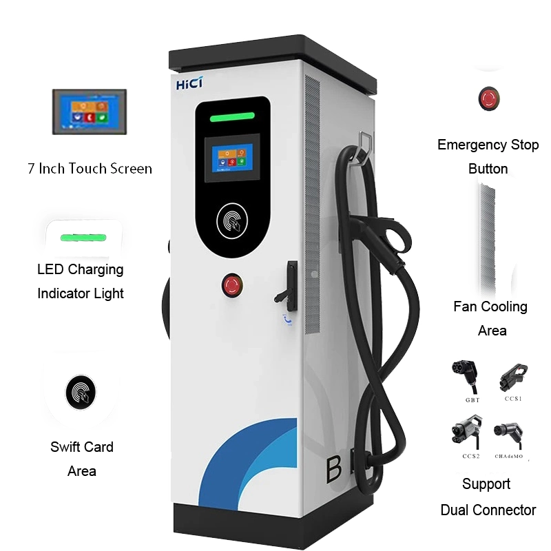 60kw /120kw/180kw CCS2+Gbt DC Fast EV Charger Station for EV Car