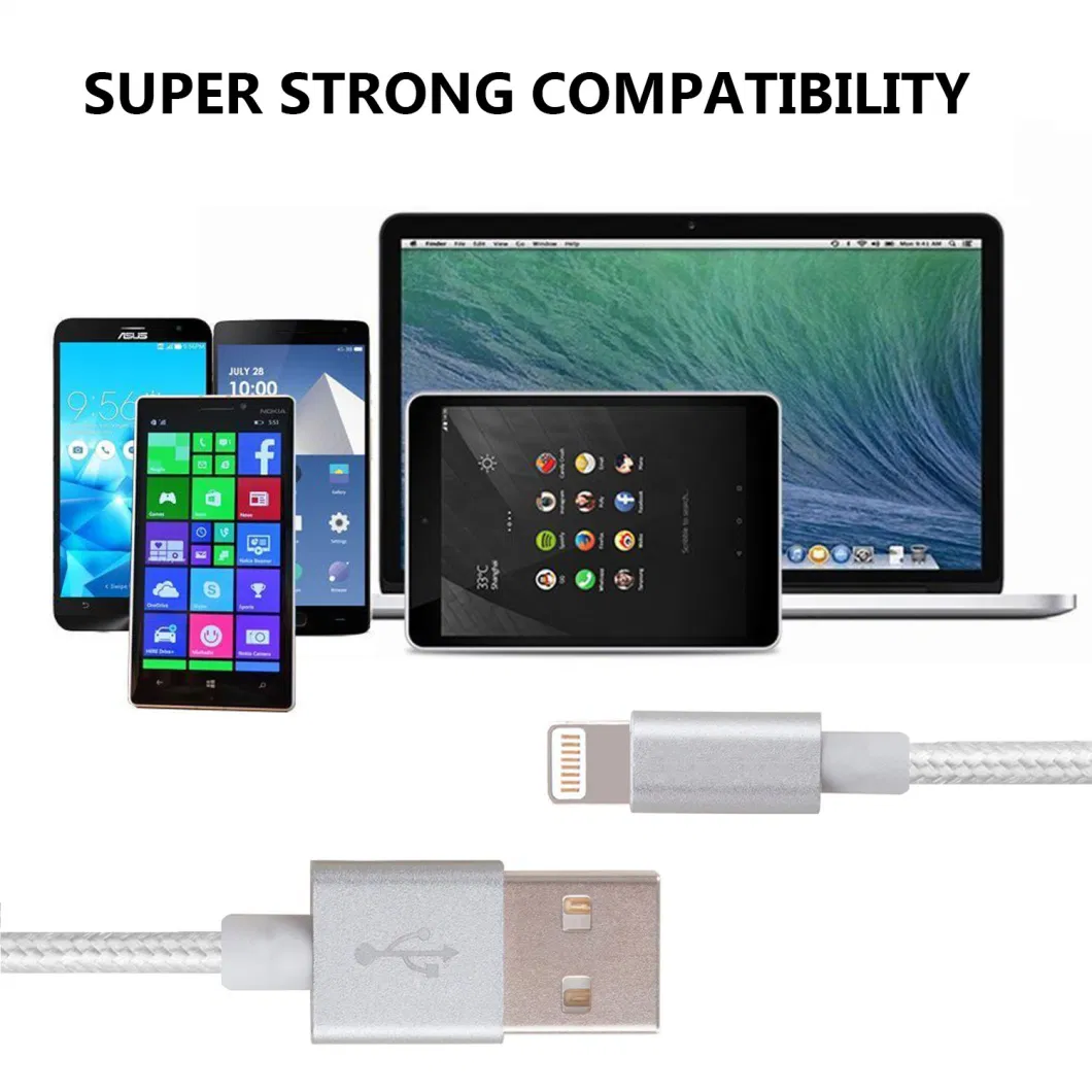 Super Fast Charger to Type C Lightning Data Charging Cable New Nylon Braided Mobile Phone USB Charger for iPhone Android Type C